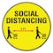 Signmission Social Distance 6 Ft Non-Slip Floor Graphic, 7in Vinyl Decal, 7" x 7", FD-C-7-99991 FD-C-7-99991 - alternate 1